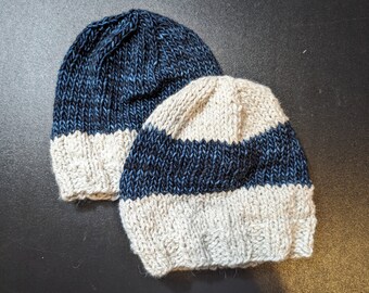 Handgefertigte gestrickte Wolle und Alpaka Mütze