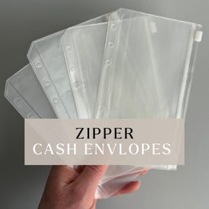 Envelope de dinheiro com zíper - personalizável - Rastreadores de economia, orçamento base zero, Dave Ramsey. Sistema de envelope de dinheiro, enchimento de dinheiro