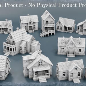 Small Town Tabletop Gaming Terrain .STL Files - Multi-Use Digital 3D Printable Scenery for RPGs, Wargames & More - Perfect for Any Campaign!