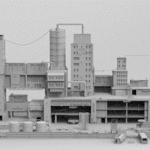 Apocalyptic City Outpost STL – bedrukbaar terrein van 28 mm voor zombie, stedelijke ruïne en schermutseling woestenij | Digitale download