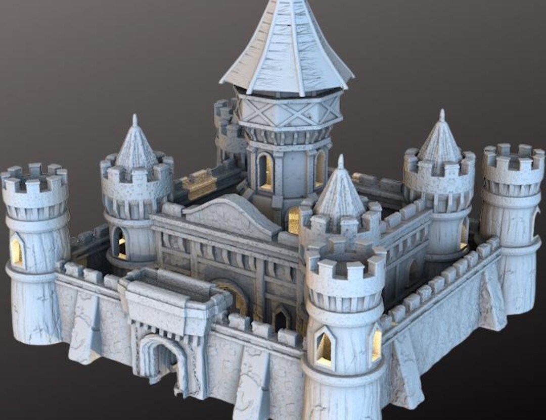Medieval Stone Keep Castle STL – Modular 28mm Printable Tabletop ...