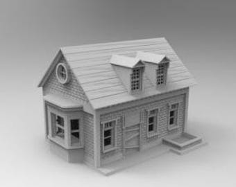 Abandoned Apocalypse House STL – 28mm Printable Post-Apocalyptic Terrain for Tabletop Wargames