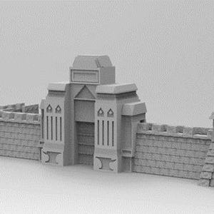 Dwarven Fortress STL – 28mm Fantasy Walls, Gate, and Keep for D&D, Pathfinder, Middle Earth, Age of Sigmar – Digital Download Only
