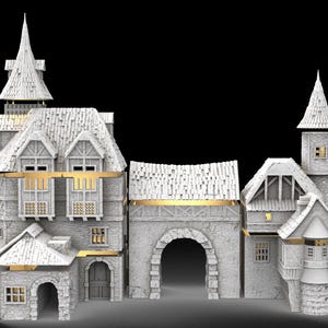 Medieval Village Old Houses STL Terrain Bundle – 3-Piece 28mm Printable Tabletop Scenery for RPGs & Wargames