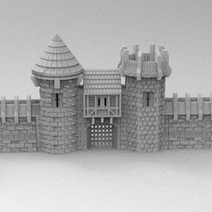 Castle Keep STL – 28mm Modular Fortress Walls, Towers and Gate for Fantasy RPGs, Skirmish Games & Wargame Terrain | Printable STL