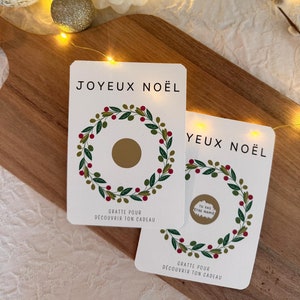 Carte à gratter Noël | Carte à gratter annonce grossesse | Carte à gratter cadeau Noël | Carte à gratter "Tu vas être mamie"