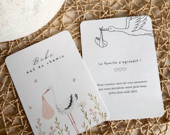 Pregnancy announcement card | Baby shower card | Baby announcement card | Pregnancy announcement