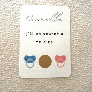 Carte à gratter annonce sexe bébé | Carte à gratter gender reveal | Cadeau gender reveal | Morpion annonce sexe | Tic tac toe gender reveal