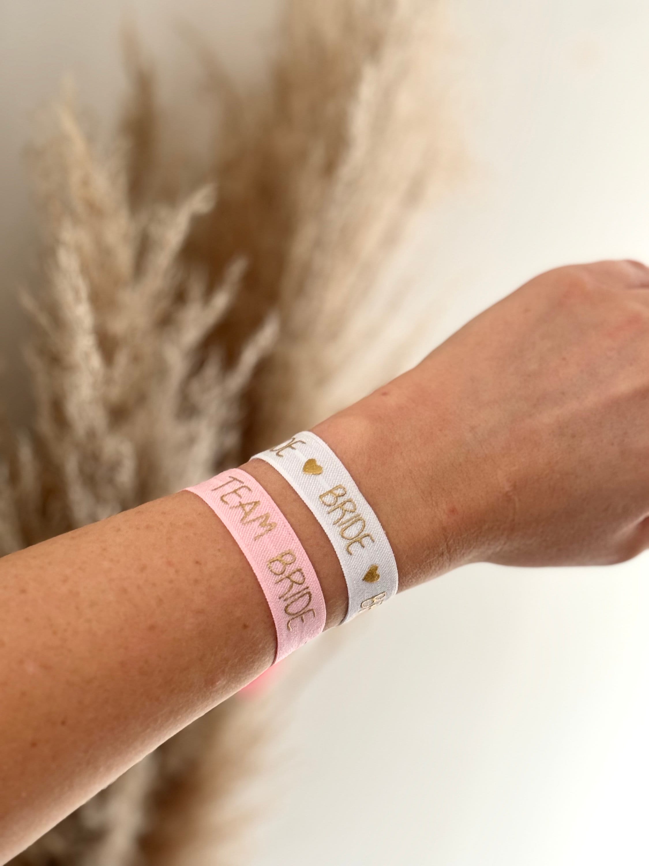 Pack 7 Bracelets EVJF STC - "Future Mariée" Et "Équipe Mariée" - Rose Et Fuchsia