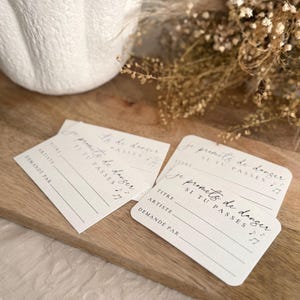 Wedding song request card | Carte demande chanson mariage | Song request mariage | Carte Song Request mariage | Cadeaux invités mariage