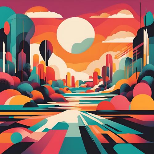 24 Retro Panoramic Digital Prints - Etsy