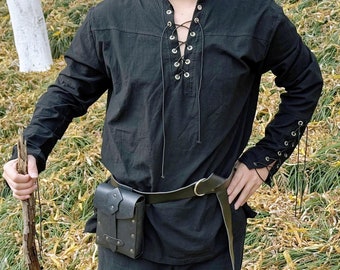Renaissance Viking Tunic, Medieval LARP Shirt, Knight Pirate Costume, Viking Tunic for Men, Medieval Viking Shirt, LARP Cosplay Outfit
