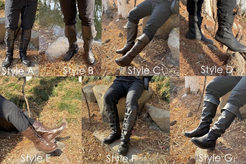 Renaissance Viking Boots, Mens Boots Pirate Shoes, Medieval Boots Cosplay, Ren Faire Medieval Women's Boots, Retro Viking Boots image 3