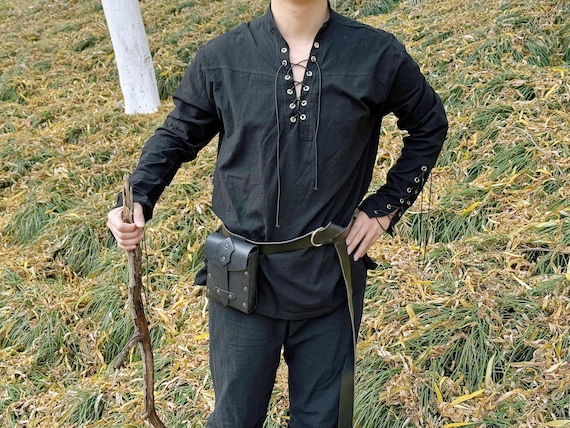 Renaissance Viking Tunic, Medieval LARP Shirt, Knight Pirate Costume, Viking Tunic for Men, Medieval Viking Shirt, LARP Cosplay Outfit