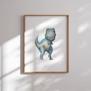 Impression d&#39;art mural aquarelle T-Rex