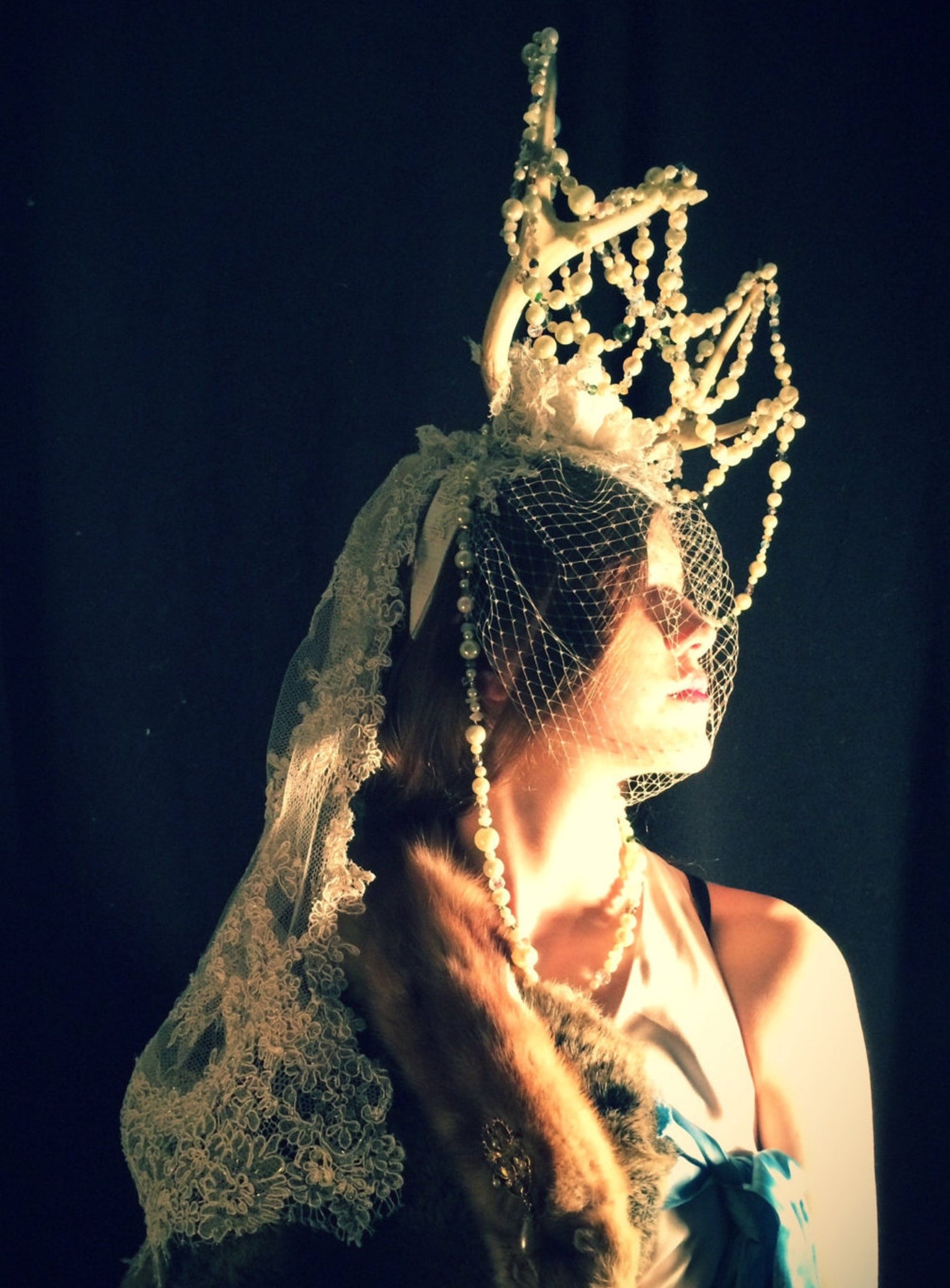 Artemis Bride Ethically sourced Antler Headdress with Etsy