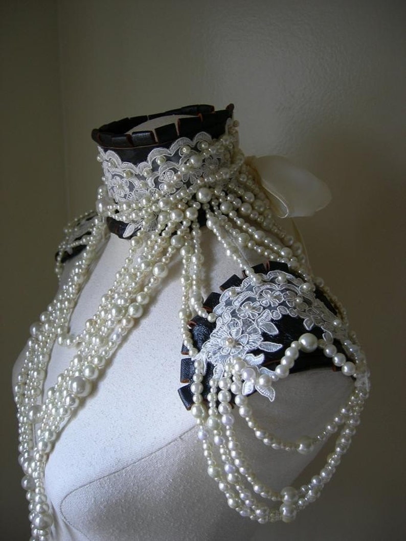 Pearls Dream Pearl Statement Necklace on Brown Leather and Etsy