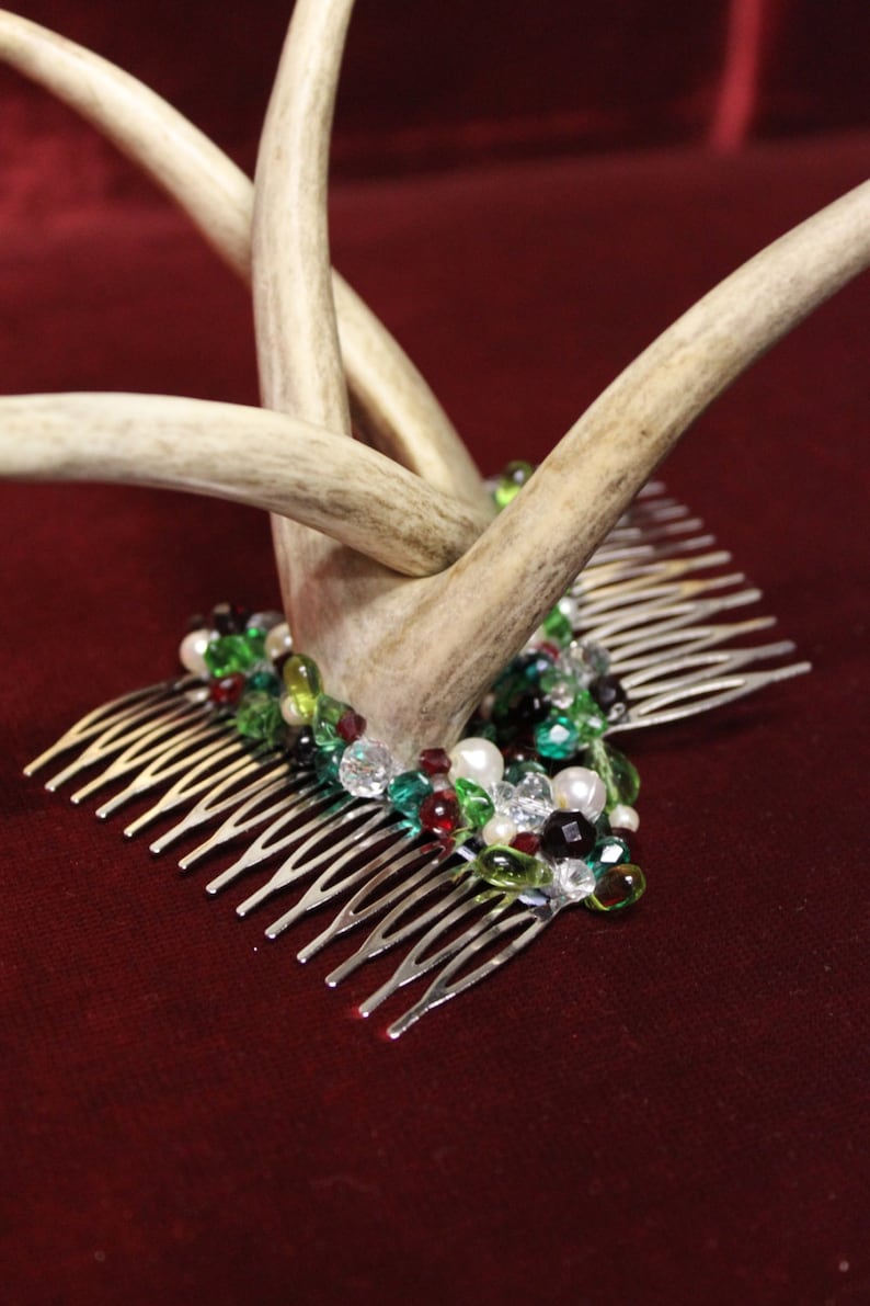 Yule Antlers Festive Antler and Crystal headdress To Order image 1