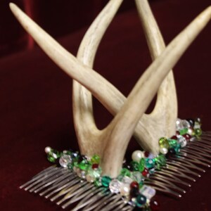 Yule Antlers Festive Antler and Crystal headdress To Order image 4