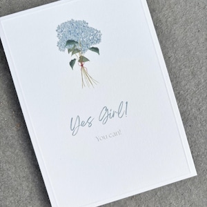 Motivationskarte für Frauen – „Yes Girl! You can!“ – Karte zur Prüfung, Selbstliebe, Empowerment, Aufmunterung & Mutmacher