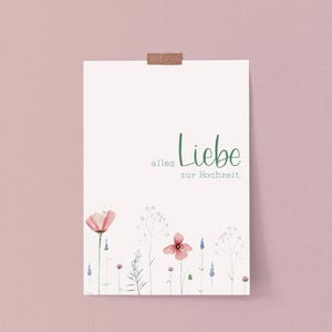 Hochzeitskarte Blumenwiese - Glückwunschkarte