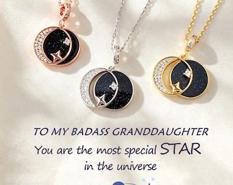 Collar Estrella Celestial para Nieta: Joyería Galaxia Estrella de Plata de Ley con Engaste de Circonitas Cósmicas