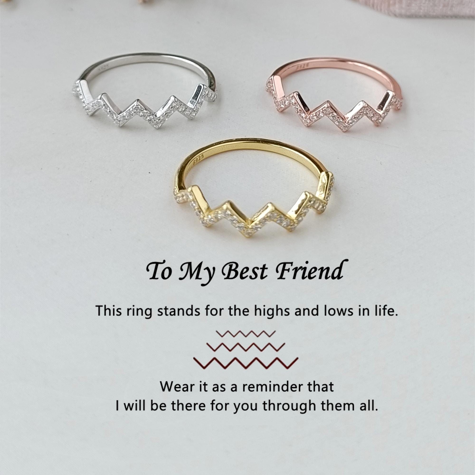Stackable Rings Promise Rings Three Best Friend Rings To My Best