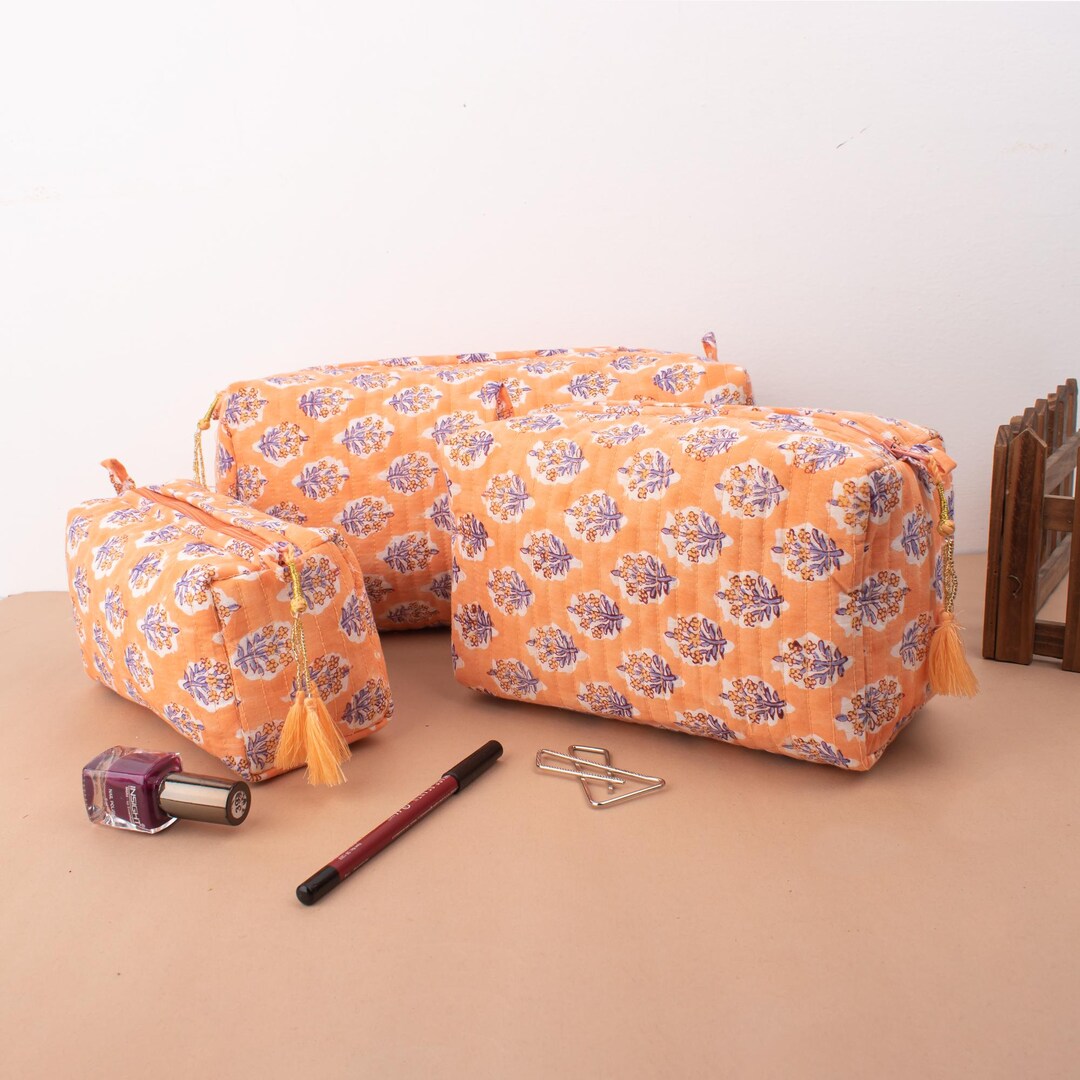 Bolsas de tela para cosméticos, neceser de algodón, neceser con