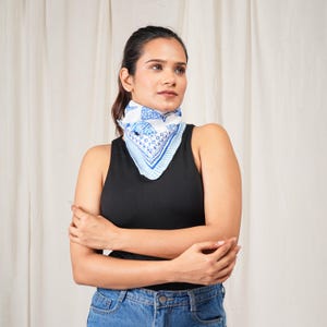 Reusable Cotton Bandana For Men & Women, Lightweight Boho Style Headwrap, Handmade Scarf For Summer, Perfect Gift For Travelers