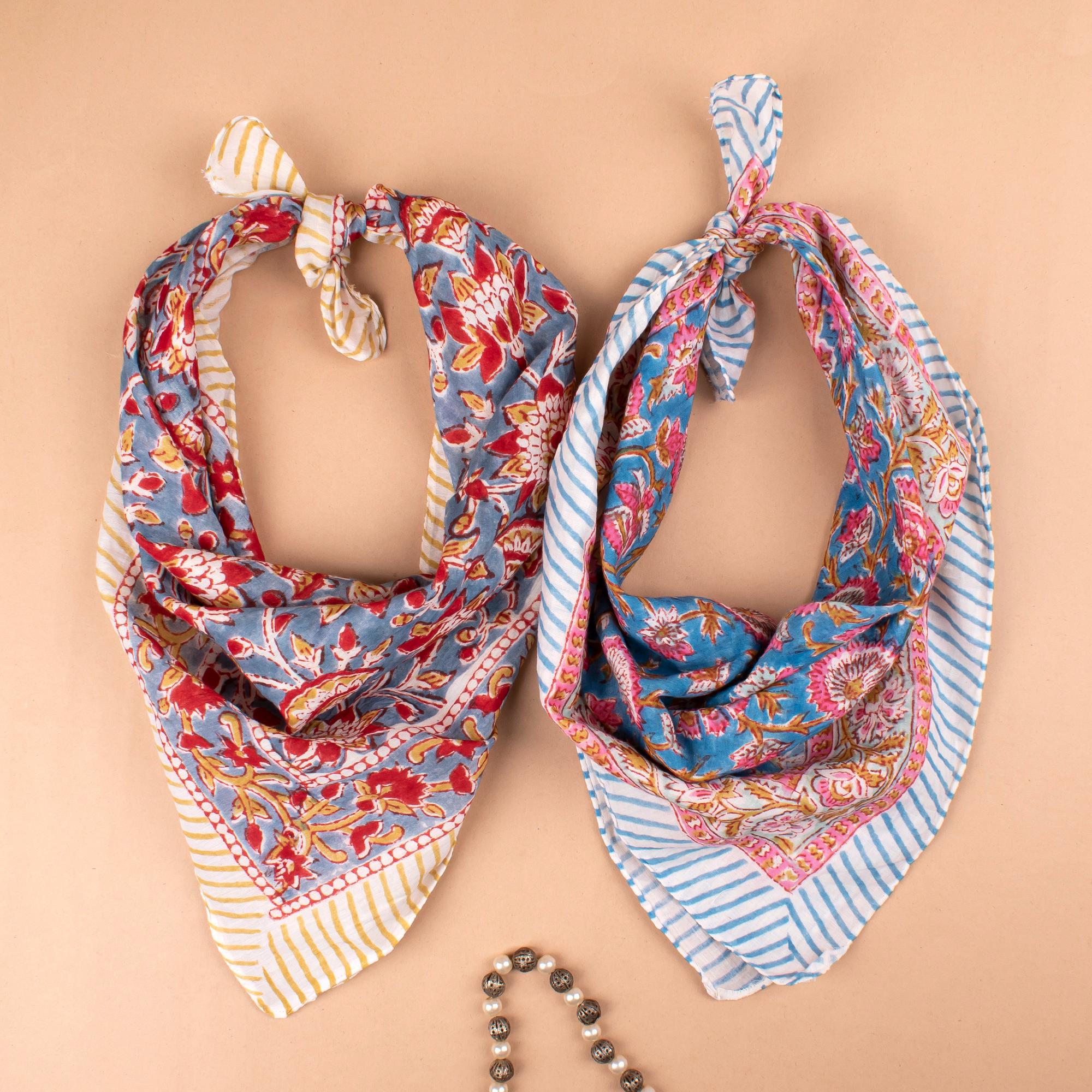 Foulard Femme Rodeo Drive – Motif Western Cuivre Et Turquoise – Pince à T-shirt