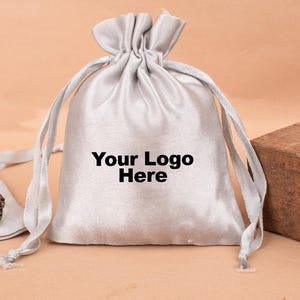 Personalized Jewelry Pouch For Storing, Small Gift Packaging Pouch, Custom Bag With Logo For Brand Promotion & Luxurious Packaging - 100pcs
