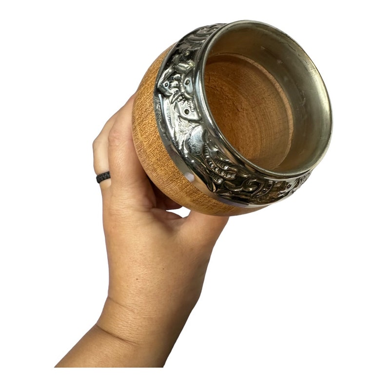 Carob Wood Mate With Handcarved Nickel Silver Details, Includes Nickel