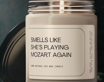 Mozart Sojakerze: Klassisches Musiker Geschenk, personalisierte Duftkerze