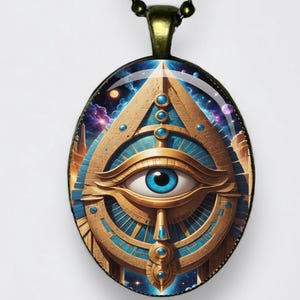 Eye of Providence Pendant: All-Seeing Eye Amulet - God&#39;s Wisdom