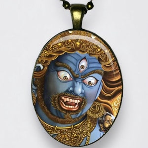 Collana Mahakala Dàhēitiān Daeheukcheon Buddha Ciondolo Buddismo Dio del Tempo, Maya, Creazione, Distruzione e Potere Amuleto Dakini Yoga Om