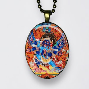 Collana Vajrakilaya Diamante-pugnale Buddha Dorje Phurba Ciondolo Buddismo Vajrakumara Dakini Amuleto Mantra Om Yoga