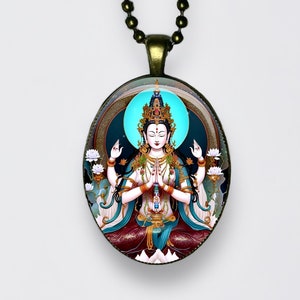 Prajnaparamita Ciondolo Buddismo Mantra Meditazione Avalokitasvara Perfezione della Saggezza Amuleto Perfezione della Saggezza Trascendentale Yoga del Loto