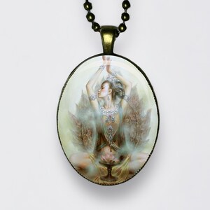 Guanyin Ciondolo Buddismo Guanshiyin Meditazione Avalokitasvara Loto Kwun Yam Chakra Amuleto Fede Loto Sūtra Mantra Yoga
