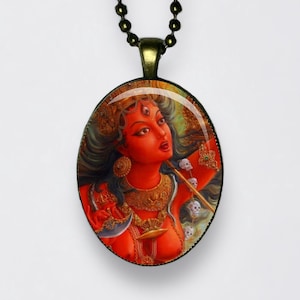 Collana Tara Rossa Ārya Tārā Buddha Pendente Buddismo Jetsün Dölma Meditazione Loto Om Chakra Dakini Amuleto Mantra Yoga
