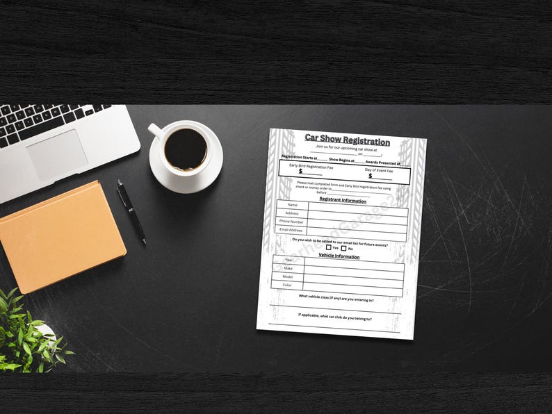 Car Show Entry Form Template: Classic, Exotic, Euro Car Event (canva ...