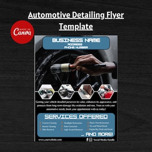 Car detailing flyer, car detailing, auto detailing business, automotive business, auto detailing template, auto detailing flyer, detailing