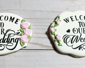 Welcome To Our Wedding Cookies