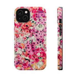 Floral Magnetic Tough Case, Perfect Gift for Flower Lovers, Phone Accessory, Cute Mobile Case, Spring Vibes