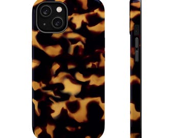 Chic Magnetic Tortoise Shell patternPhone Case - Trendy Protective Cover for Stylish Users, Gifts for Birthdays, Holidays, Phone Accessories