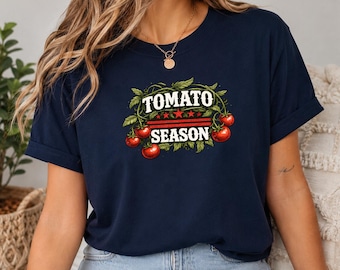 Tomato Season Shirt Vintage Garden Graphic Tee Summer Farmer Market Cottagecore Apparel