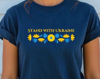 Stand with Ukraine Shirt Support Ukraine T-Shirt Ukrainian Solidarity Tee Ukraine shirt Ukrainian T-shirt Zelenskyy Shirt Pro Ukraine Gift