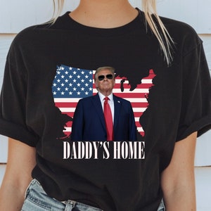 Camiseta de la casa de papá Camiseta preppy de Trump Camiseta Make America Great Again Camiseta de delincuentes votantes Camiseta de Trump para el segundo mandato Camiseta divertida de Trump 2024 Camiseta de la casa de papá MAGA