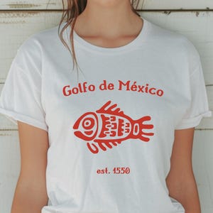 Golfo de Mexico Shirt Aztec Art Gulf of Mexico Shirt Anti Trump Shirt Fish Shirt Gulf Coast Gift Gulf of America Gulf Coast Tee Beach Shirt