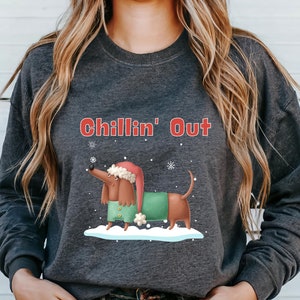 Dachshund Christmas Sweatshirt Dachshund Holiday Shirt Wiener dog Doxie Mom Dachshund Winter Dog mom crewneck Dachshund Christmas Gift Funny