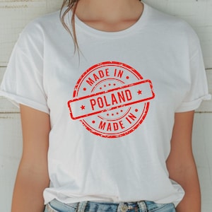 Made in Poland Shirt Funny Polish T-Shirt Gift for Polish Americans Polish Heritage Pride Tee Poland Roots Shirt Polish Gift Polska Shirt